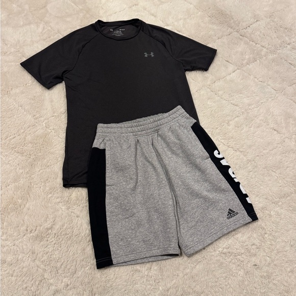 Adidas Men’s Shorts Small & Under Armor top Medium - Picture 2 of 6
